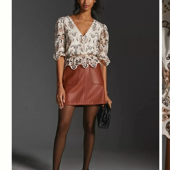 Anthropologie Tops - Anthropologie Eyelet Blouse NWT